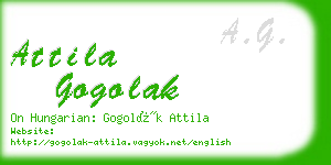 attila gogolak business card